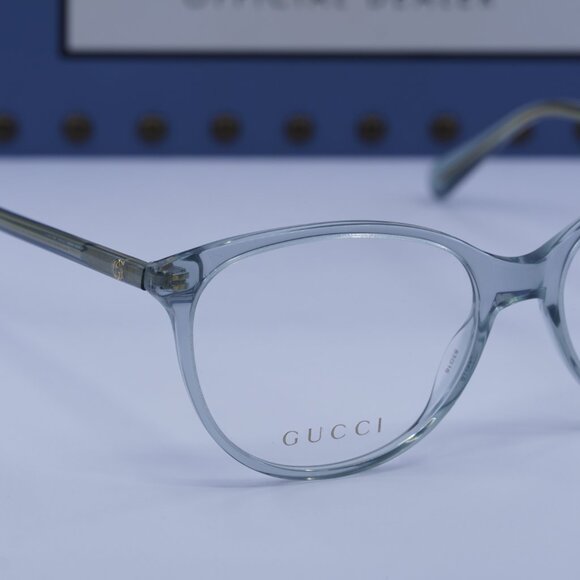 Gucci GG0550O 018 Cat Eye 53mm Eyeglasses - Transparent Grey - Picture 2 of 11